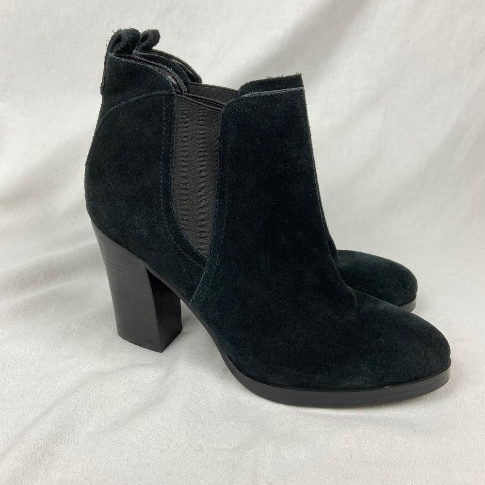 Marc Fisher Saint Chelsea Ankle Boots Black Suede